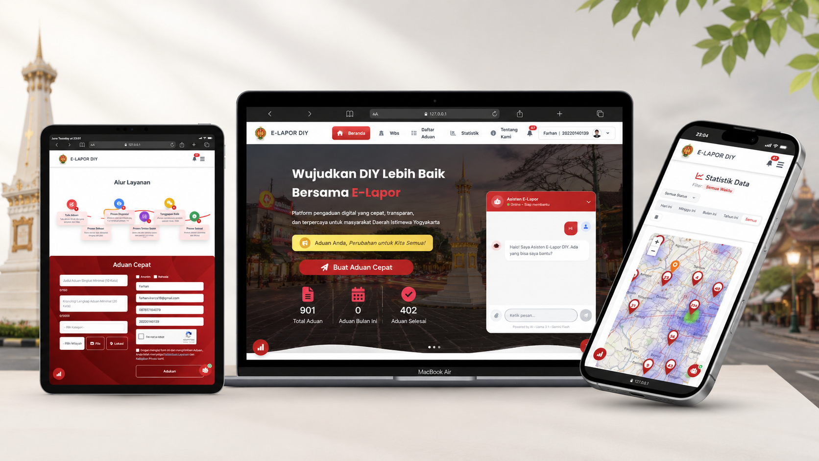 E-LAPOR DIY – AI Public Complaint and Information Service Platform in Yogyakarta